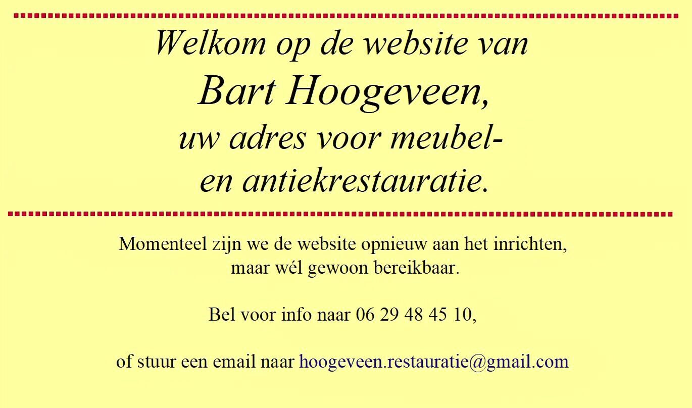 Welkom op de site van Bart Hoogeveen!